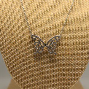 Rhinestone Butterfly Necklace